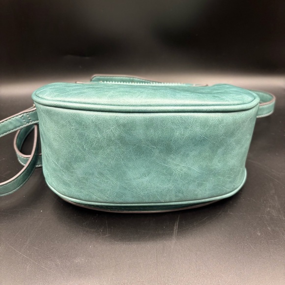 The Animal Rescue‎ Site Purse Pawprint Crossbody Saddle Bag Teal Turquoise Green - Picture 4 of 11